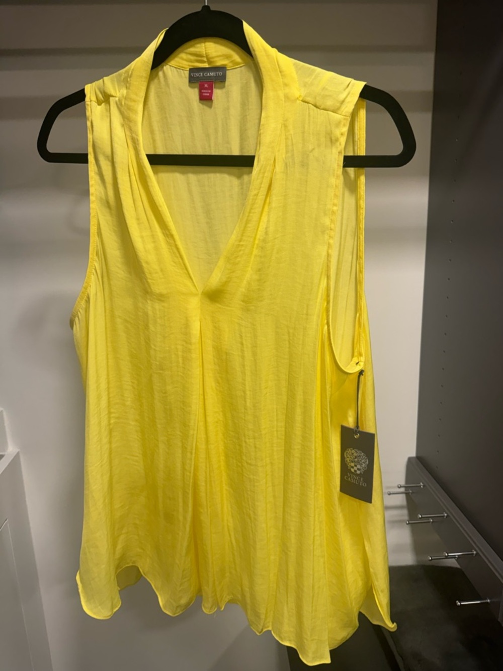 Vince Camuto Bright Yellow Sleeveless V-Neck Camisole